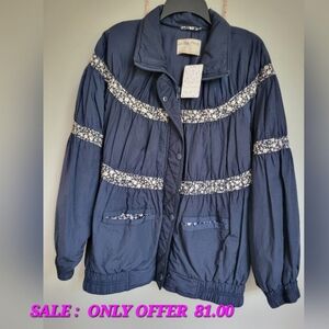 We the free by free people on my mind nylon bomber jacket size Medium